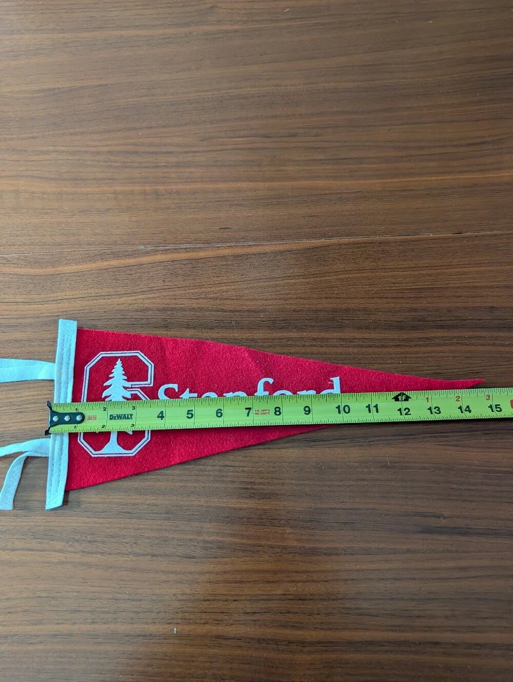 Stanford University Red Felt Pennant Pre Owned Tip Damage